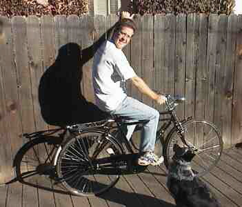 Matt on the new bike.